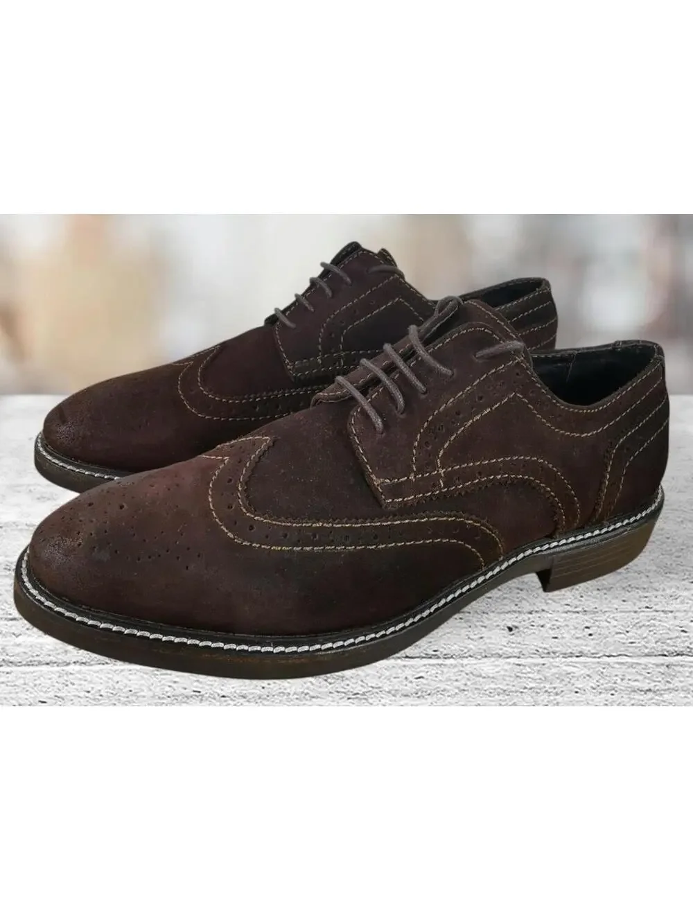 1901 Shoes Size 9 M Brown Derby Oxfords Leather Men